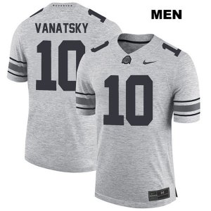 Men's NCAA Ohio State Buckeyes Daniel Vanatsky #10 College Stitched Authentic Nike Gray Football Jersey KJ20Q30QV